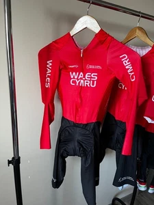 Wales Cymru Beicio Cymru Welsh Cycling Skinsuit Speedsuit Cycle Suit Craft sz M - Picture 1 of 17
