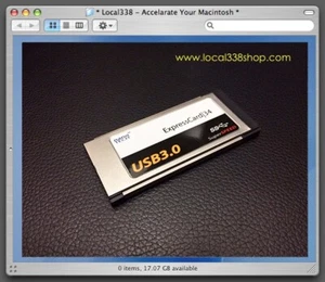 2 Port USB 3.0 ExpressCard 34 Adapter MacBook Pro 15"/17" *OS X Native unterstützt - Bild 1 von 9