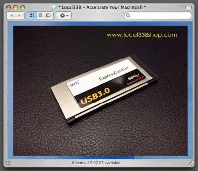 Adaptador 2 puertos USB 3.0 ExpressCard 34 MacBook Pro 15"/17" *OS X nativo compatible Foto 1 de 4