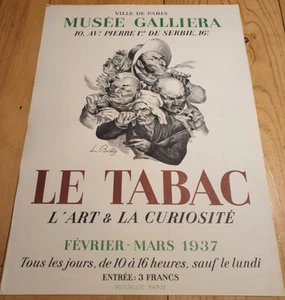 Lithographiertes Plakat Mourlot - Tabak - Musée Galliera 1937 - Bild 1 von 4