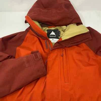 Burton XS Burnt Orange Red Full Zip Goretex Snap Button Jacket - Image 1 of 4
