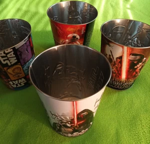 Star Wars A FORCE AWAKENS Movie Popcorn Tin Bucket 130oz (LOT OF 4) NEW - Picture 1 of 10