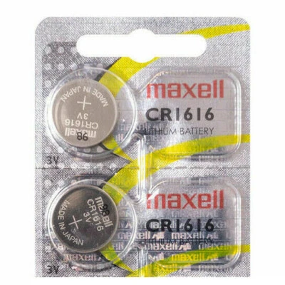 2 x Maxell CR1616 CR 1616 3V Pila Batteria a Bottone Tampone Coin Button Battery