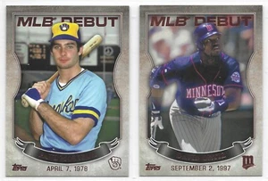 2016 Topps Major League Debut Paul Molitor MLDB2-8 David Ortiz MLDB2-15 - Picture 1 of 2