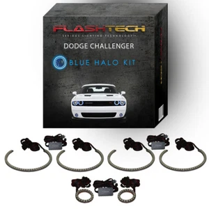 Kit Halo LED Azul Impermeable para Faros y Faros Antiniebla Dodge Challenger 15-23 - Imagen 1 de 5