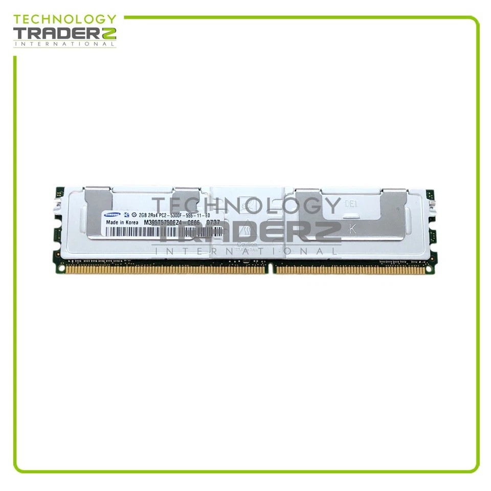 LOT OF 4 M395T5750EZ4-CE66 Samsung 2GB PC2-5300 DDR2-667MHz ECC Reg Memory - Image 1 of 1