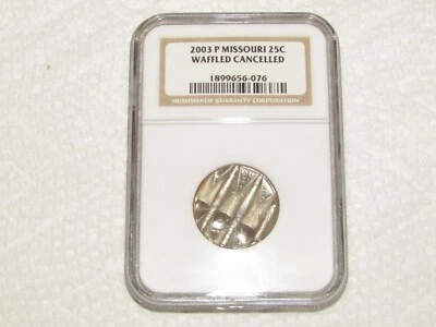 2003 P Missouri 25c Waffled Cancelled NGC Quarter - Image 1 of 4
