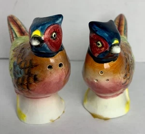 Vintage Porzellan Mid Century Fasan Salz und Pfefferstreuer Figur Streuer - 3,5" hoch - Bild 1 von 6