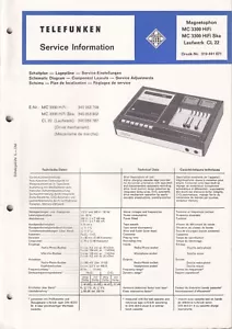 Manual de servicio instrucciones para Telefunken MC 3300, CL 22 - Imagen 1 de 1