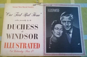ILLUSTRATED MAGAZINE LARGE ADVERTISING CARD OUR FIRST HOME DUCHESS OF WINDSOR - Picture 1 of 1