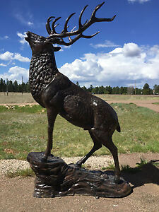 Elk on the rock Aluminum Statue/Sculpture for Outdoor Decor