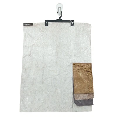 CASAMANCE Opulence Sample Fabric Argent Silver Metallic Velvet Paisley FLAW - Image 1 of 4