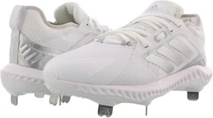 ADIDAS PUREHUSTLE METAL FASTPITCH SOFTBALL CLEATS WHITE FV9038 WOMEN SIZE 7.5 - Picture 1 of 4