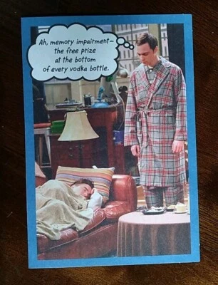Big Bang Theory Birthday card Sheldon Leonard funny recycled made USA + Envelope - Image 1 of 4