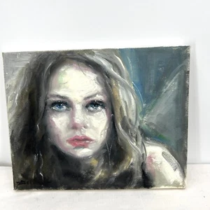 Original Artwork Study 8”x10” Oil On Canvas The Stare Tadeusz Seidel - Picture 1 of 2