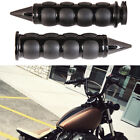 Black 1" Motorcycle Handlebar Hand Grips For Harley Sportster Cruiser Bobber UK