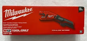 Neu Milwaukee 2471-20 12V M12 kabelloser Lithium-Ion Kupferrohrschneider (Neu im Karton) BT - Bild 1 von 5