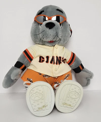 Build-A-Bear San Francisco Giants Lou Seal Plush Mascot wearing Cap Jersey 18” Cover