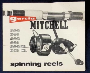 Mitchell Fishing Reels Manual Parts List 300 ,301 ,400 ,401 ,300DL ,301DL - Picture 1 of 2