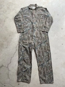 Vintage 80s Mossy Oak Full Foliage Camo Hunting Cotton Coveralls Size XXL Talon - Picture 1 of 20
