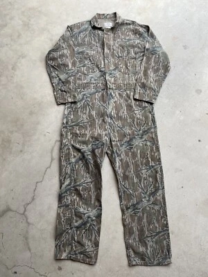 Vintage 80s Mossy Oak Full Foliage Camo Hunting Cotton Coveralls Size XXL Talon - Image 1 of 4