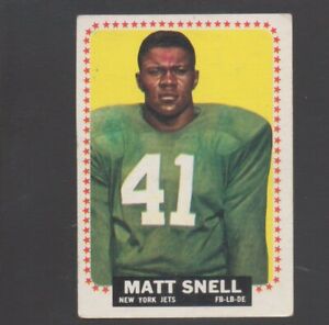 1964 Topps Football Card #125 Matt Snell-New York Jets Vg Card