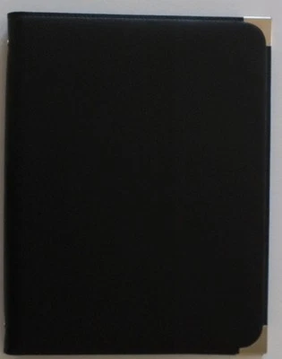 Ringbuch "Corinne" A4 schwarz-silber *Metallecken Mappe Ordner Kunstleder