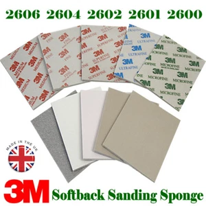 3M 2600 2601 2602 2604 2606 Micro Fine Medium Sanding Sponge Paper Box Sandpaper - Imagen 1 de 62