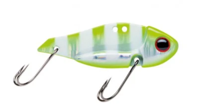 Gomoku Ultra Blade 5g/3,5cm -UV Chartreuse Glow Zebra - Zikade, Bladed Jig - Bild 1 von 2