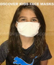 Kids 100% Cotton Cloth Face Mask for Children, Washable, Reusable, Breathable
