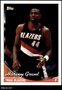 1993 Topps #341 Harvey Grant Trail Blazers Oklahoma 8 - NM/MT - Picture 1 of 2
