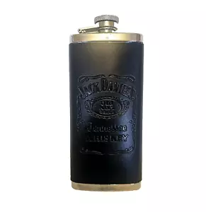 Jack Daniel's Old n. 7 Tennessee Whiskey in pelle avvolti 5 once Fiaschetta tasca anca - Foto 1 di 5
