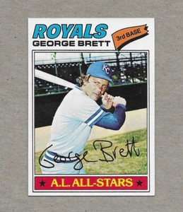 GEORGE BRETT 1977 Topps Baseball Card #580 Kansas City Royals HALL FAME - NM