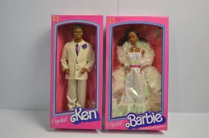 Barbie y Ken afroamericanos de cristal vintage #4859 y #9036 nuevos en caja Mattel 1984 en caja original - Imagen 1 de 23