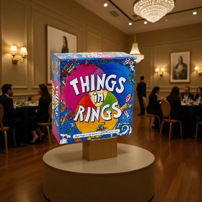 Things In Rings Board Game 2-6 Player Guessing And Reasoning Party Game Cards UK - Image 1 of 4
