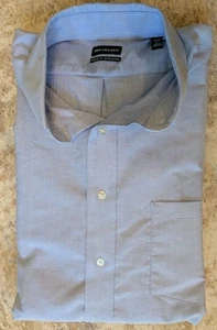 Van Heusen Regular Fit Blue Button Up Long Sleeve Mens Shirt Large Wrinkle Free - Picture 1 of 6
