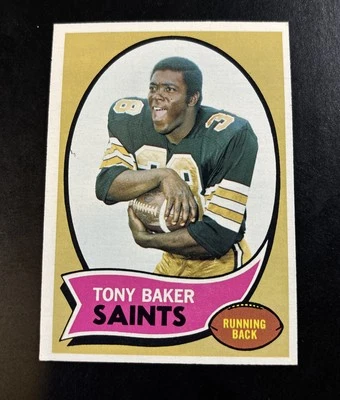 1970 Topps Tony Baker Rookie New Orleans Saints #243 - Image 1 of 2