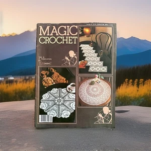 VTG Magic Crochet Magazine March 1983 No.24 Includes 24 Home Decor Lace Patterns - Picture 1 of 19