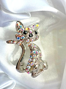 Broche de Cristal Solapa Pin "El Buen Gatito" ", ¡Nuevo! - Imagen 1 de 3