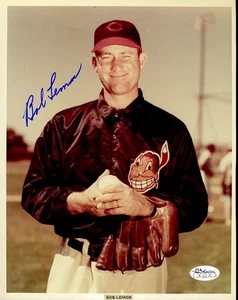 Bob Lemon Signed Jsa Cert Sticker 8x10 Photo Authenticated Autograph - Picture 1 of 1