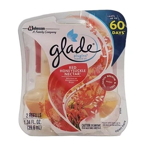 2 RICARICHE Plugins Glade NETTARE DI CAPRIFOGLIO ROSSO ricariche olio profumato - Foto 1 di 5