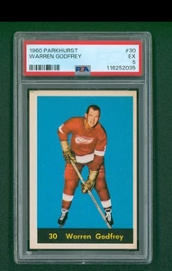 1960 Parkhurst Hockey Card - #30 Warren Godfrey, PSA 5 EX - Picture 1 of 2