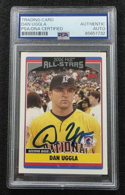 2006 DAN UGGLA Signed Topps Baseball Card-BRAVES-FLORIDA MARLINS-PSA - Image 1 of 4