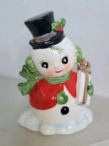 Josef Originals Vintage Navidad Muñeco de Nieve Servilletero Años 50 Japón - Imagen 1 de 5