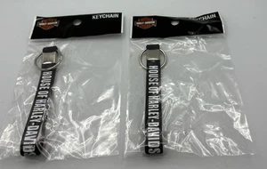 House Of Harley Davidson Milwaukee Rubber Wrist Key Ring, Lot of 2, Sealed New - Picture 1 of 6