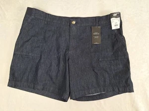 Lee Plus Size 22M Womens Bermuda Rinse Blue Mid Rise Shorts Pockets NWT 44 x 7 - Picture 1 of 13
