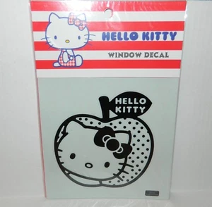 HELLO KITTY WINDOW DECAL Apple Hello Kitty Face BOW* 6" x 6" NEW - Picture 1 of 1