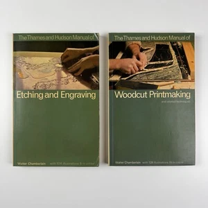 Etching and Engraving & Woodcut Printmaking by Walter Chamberlain 2 books - Picture 1 of 16