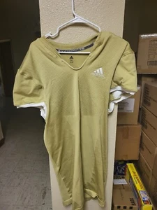 Adidas Football Women’s Size 2XL Short Sleeve Sporty Bodycon Dress Beige Stretch - Picture 1 of 6