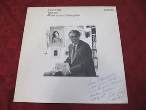 LP Peter Edel liest aus "Wenn es ans Leben geht" MIT AUTOGRAMM LITERA DDR 1981 - Picture 1 of 4